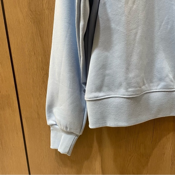 Light Blue PARKE Mock-Neck Pullover Sweatshirt - Picture 4 of 10